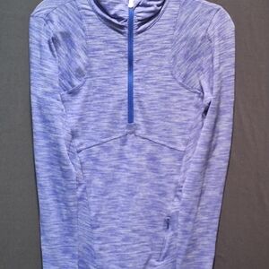 lululemon athletica Heathered Lavender Quarter-Zip Pullover with Navy Zip